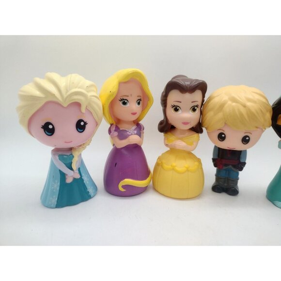 Disney Princess Figures Dolls 4 Shantou 1 Walgreens Plastic Elsa Belle Jasmine - Picture 3 of 7